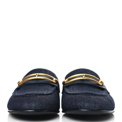 Hermes Denim Colette Loafers 37 Bleu Indigo 2 of 8