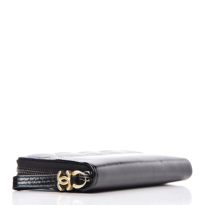 Chanel Aged Calfskin Quilted Small Gabrielle Zip Around Wallet Black 4 of 10