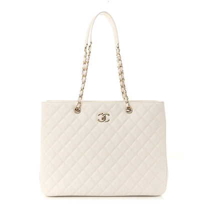 Chanel Caviar Quilted Large Classic Shopping Tote White 1 of 10