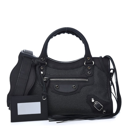 Balenciaga Lambskin Canvas Classic Silver Hardware Mini City Black 1 of 10