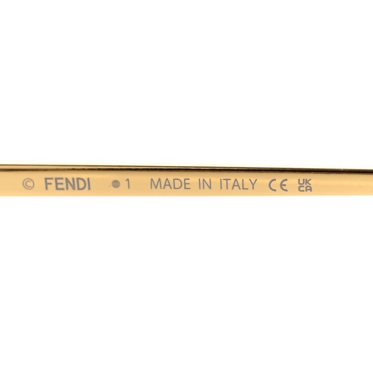 Metal Crystal Fendi First Fashion Show Oval Sunglasses FE4075US Gold Blue
