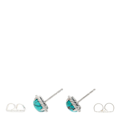 David Yurman Sterling Silver Turquoise Chatelaine Earrings 3 of 4