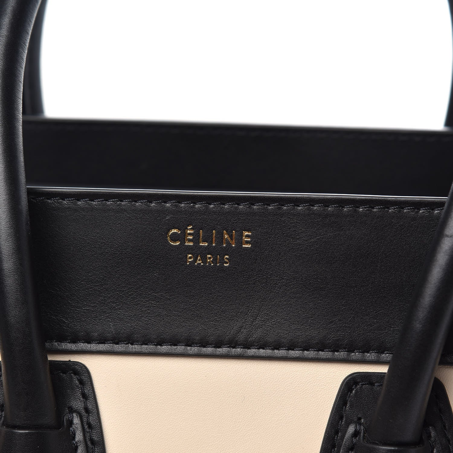 Celine Satin Calfskin Suede Micro Tri-Color Luggage Seashell 13 of 13