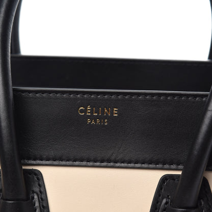 Celine Satin Calfskin Suede Micro Tri-Color Luggage Seashell 13 of 13