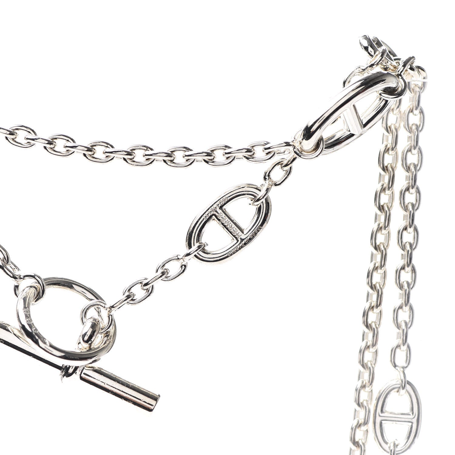 Hermes Sterling Silver Farandole Necklace 120 4 of 5