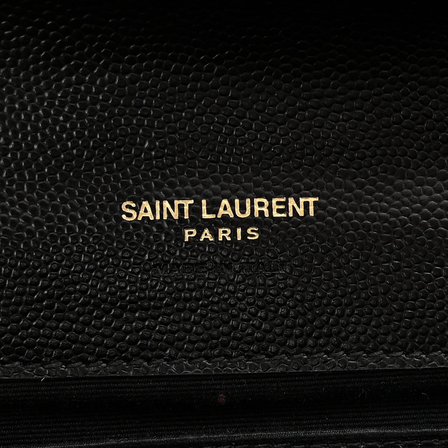 Saint Laurent Grain De Poudre Textured Mixed Matelasse Triquilt Monogram Clutch Black 7 of 8