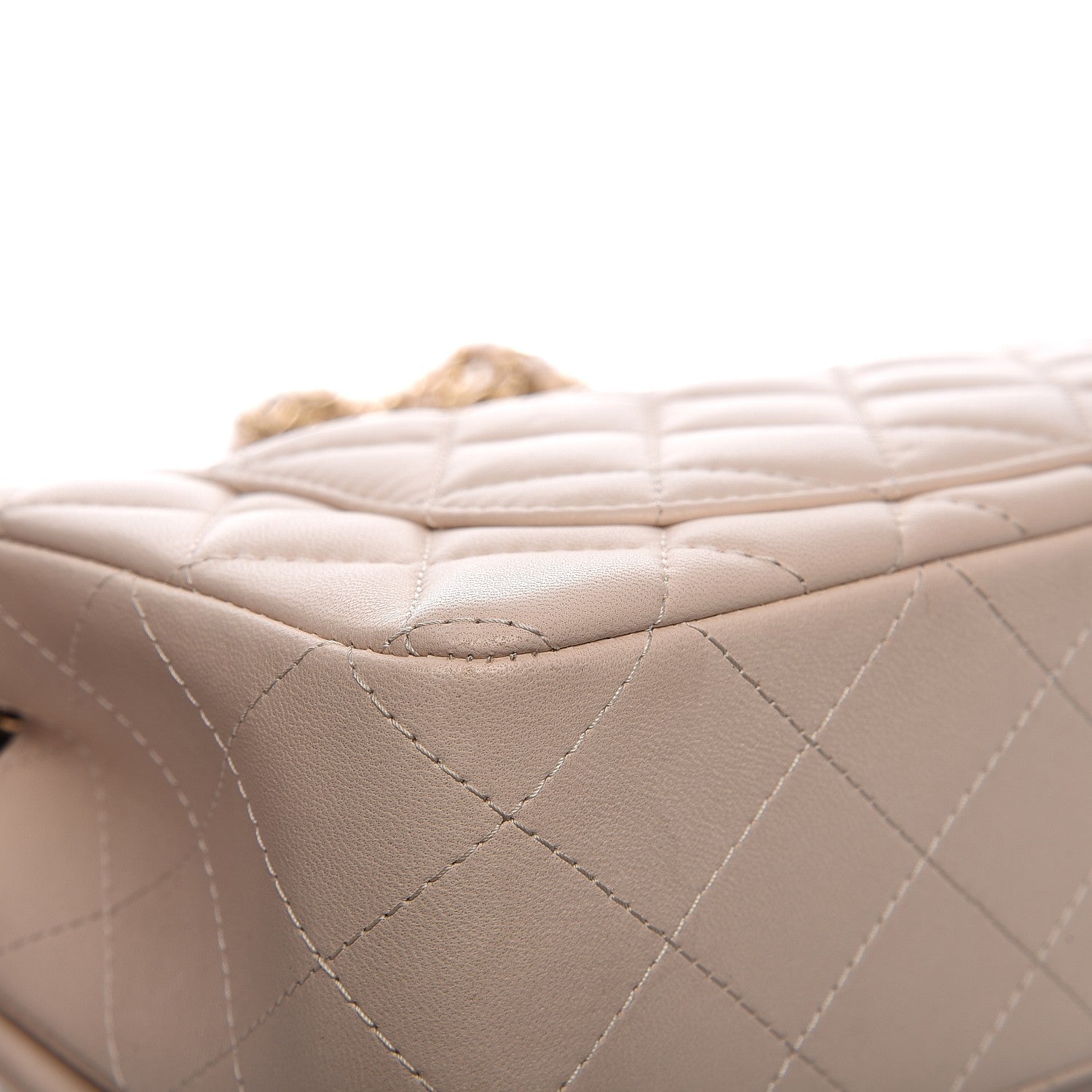 Chanel Lambskin Quilted Mini Rectangular Flap Light Beige 10 of 12