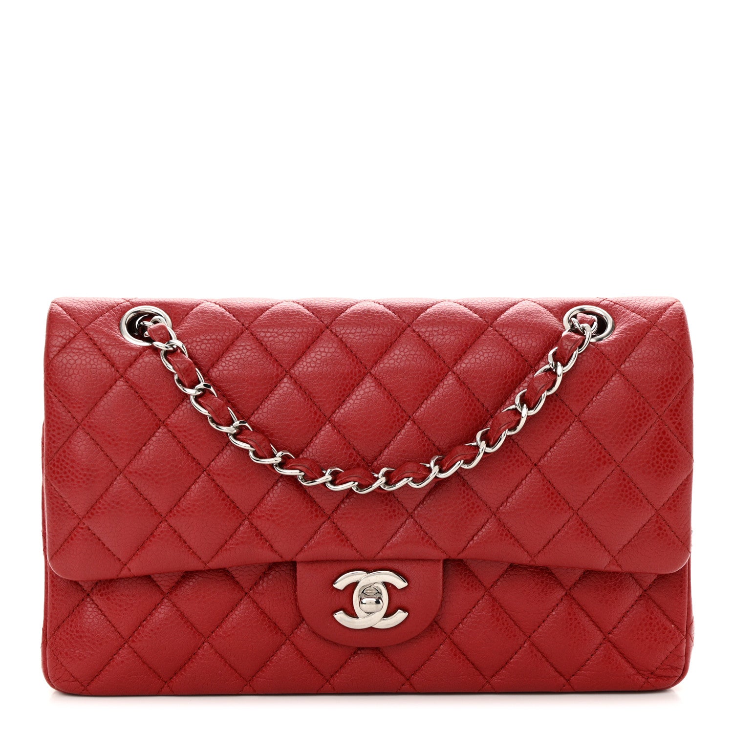 Chanel Caviar Quilted Medium Double Flap Red 1 of 15