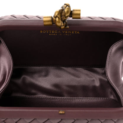 Bottega Veneta Satin Intrecciato Knot Clutch Pink 5 of 6