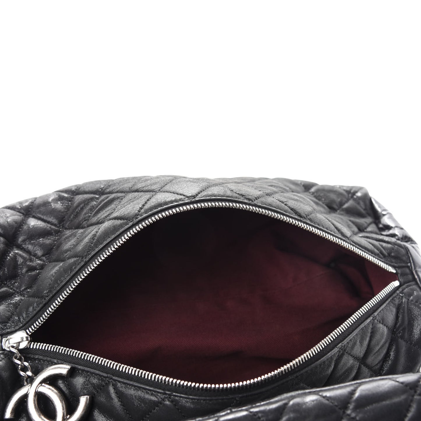 Iridescent Calfskin Fantasy Fur Backpack Grey