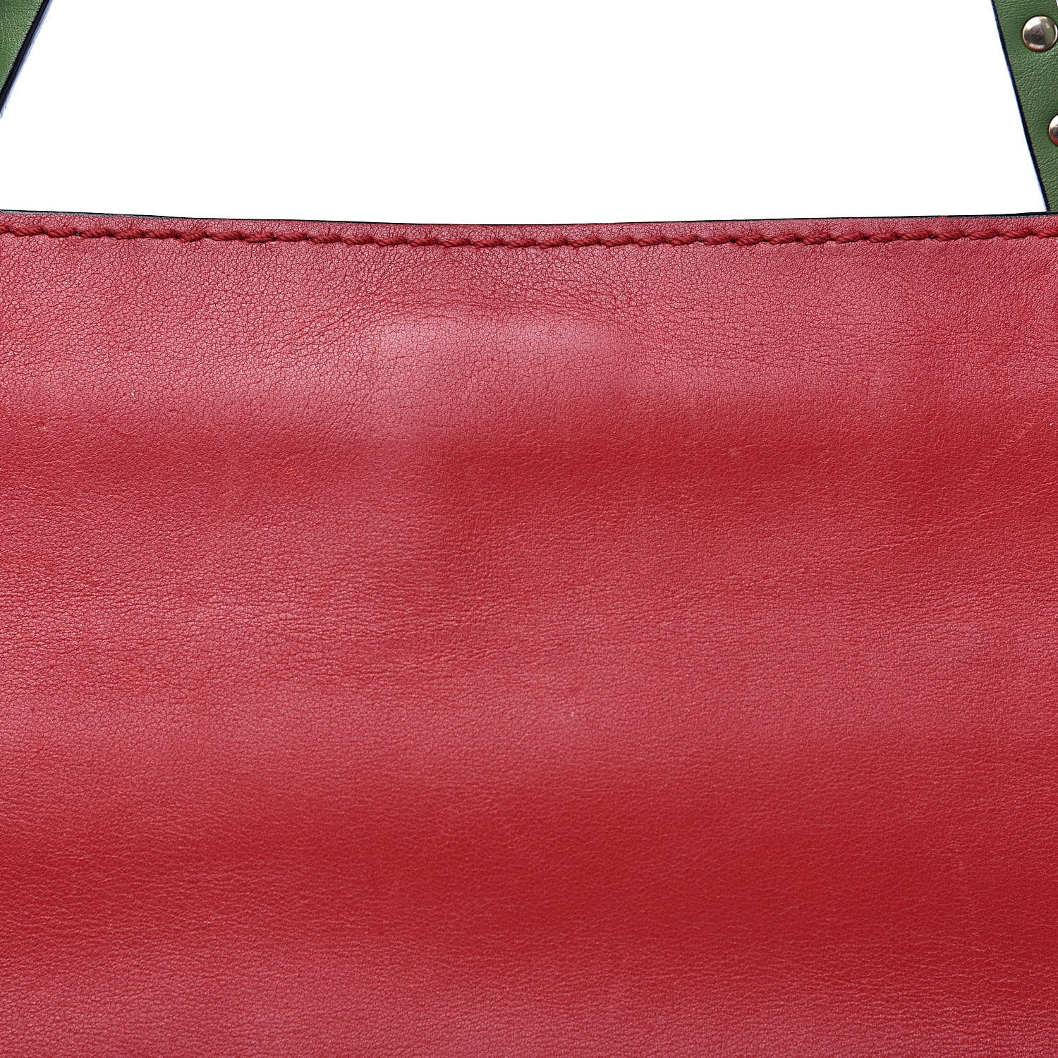 Valentino Garavani Vitello Colorblock Medium Rockstud Tote Deep Rose Clover Grey Scarlet 17 of 20
