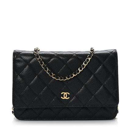 Chanel Caviar Quilted Wallet on Chain WOC Black 1 of 9