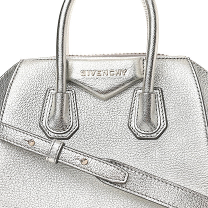 Givenchy Metallic Sugar Goatskin Mini Antigona Silver 8 of 11