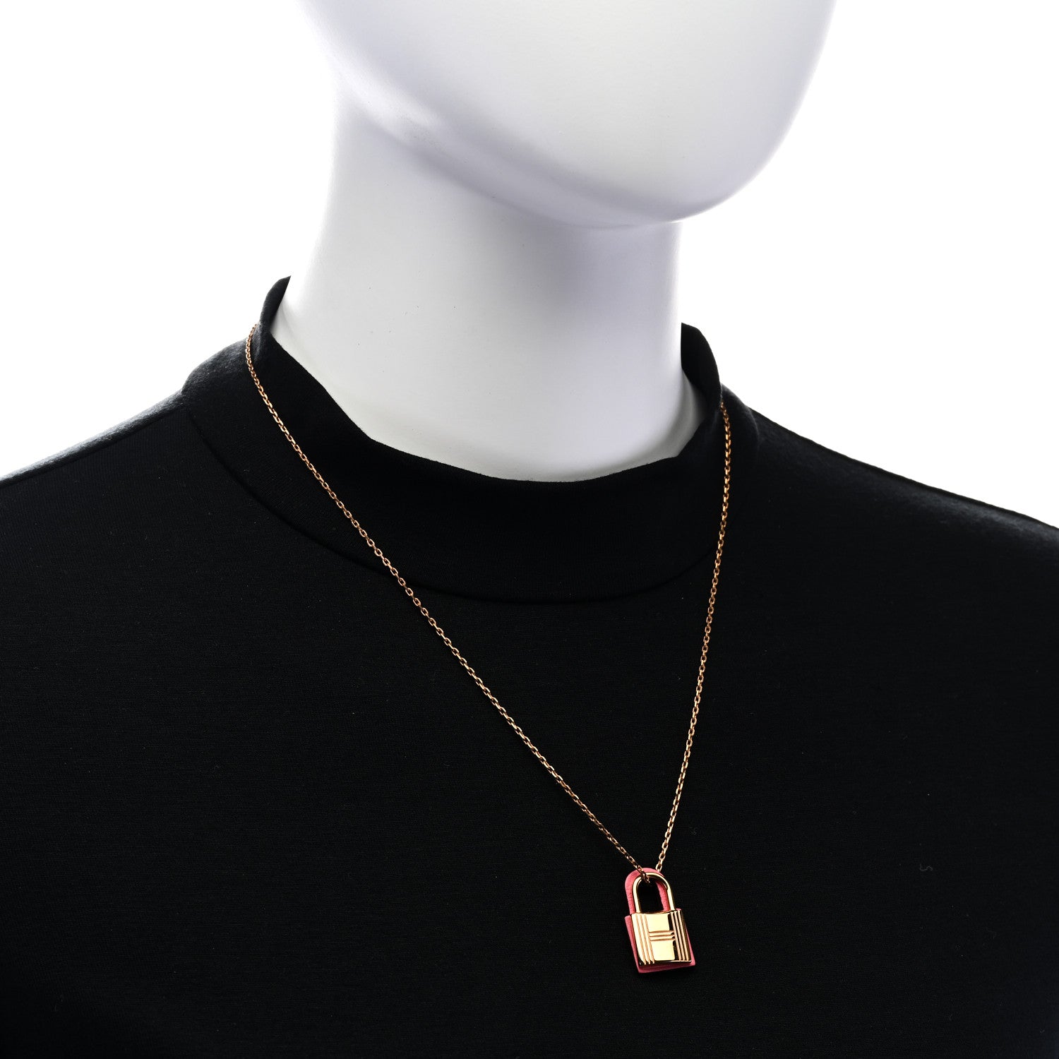 Hermes Swift Small O'Kelly Pendant Necklace Rose Confetti 2 of 6