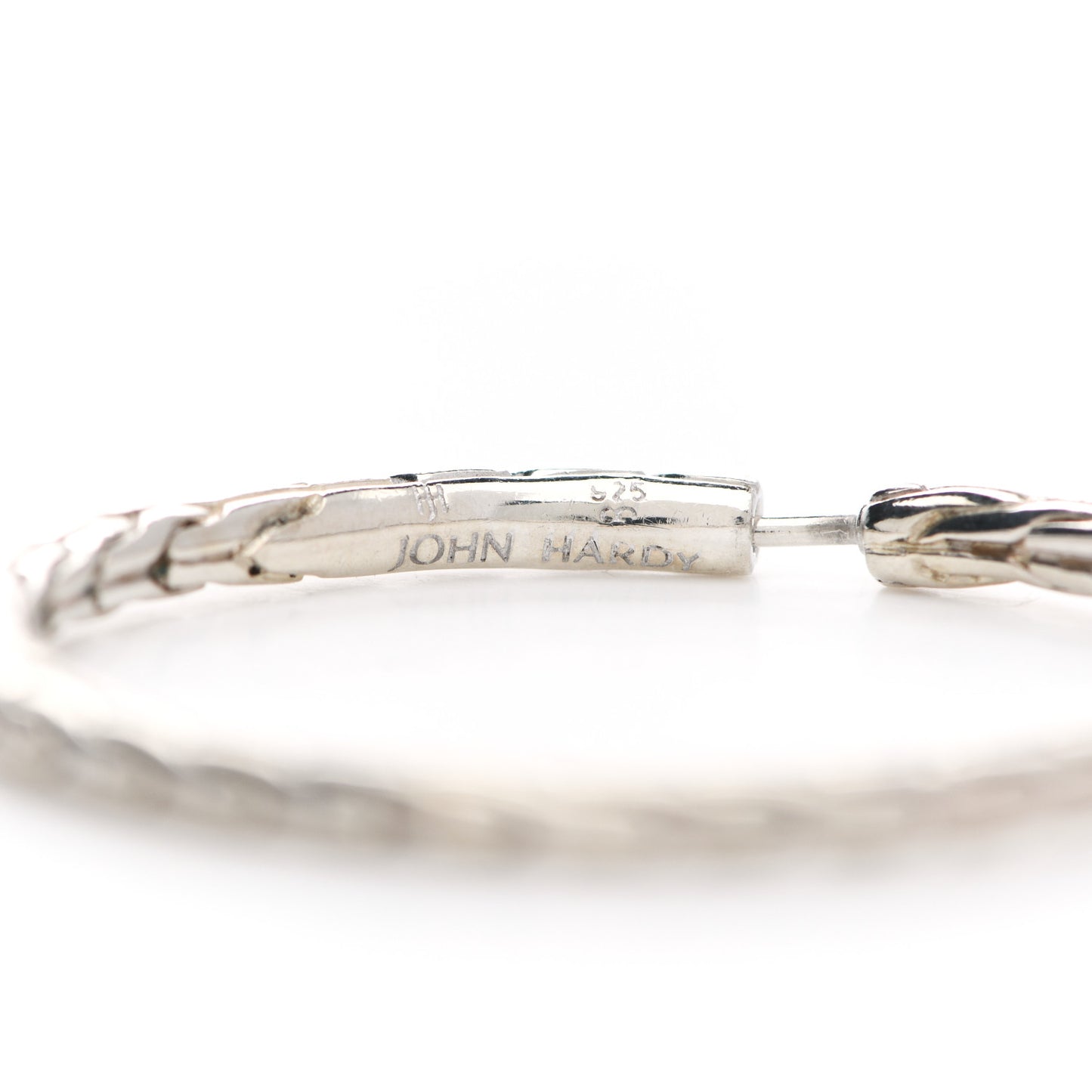 Sterling Silver Diamond Classic Chain Pave Medium Hoop Earrings