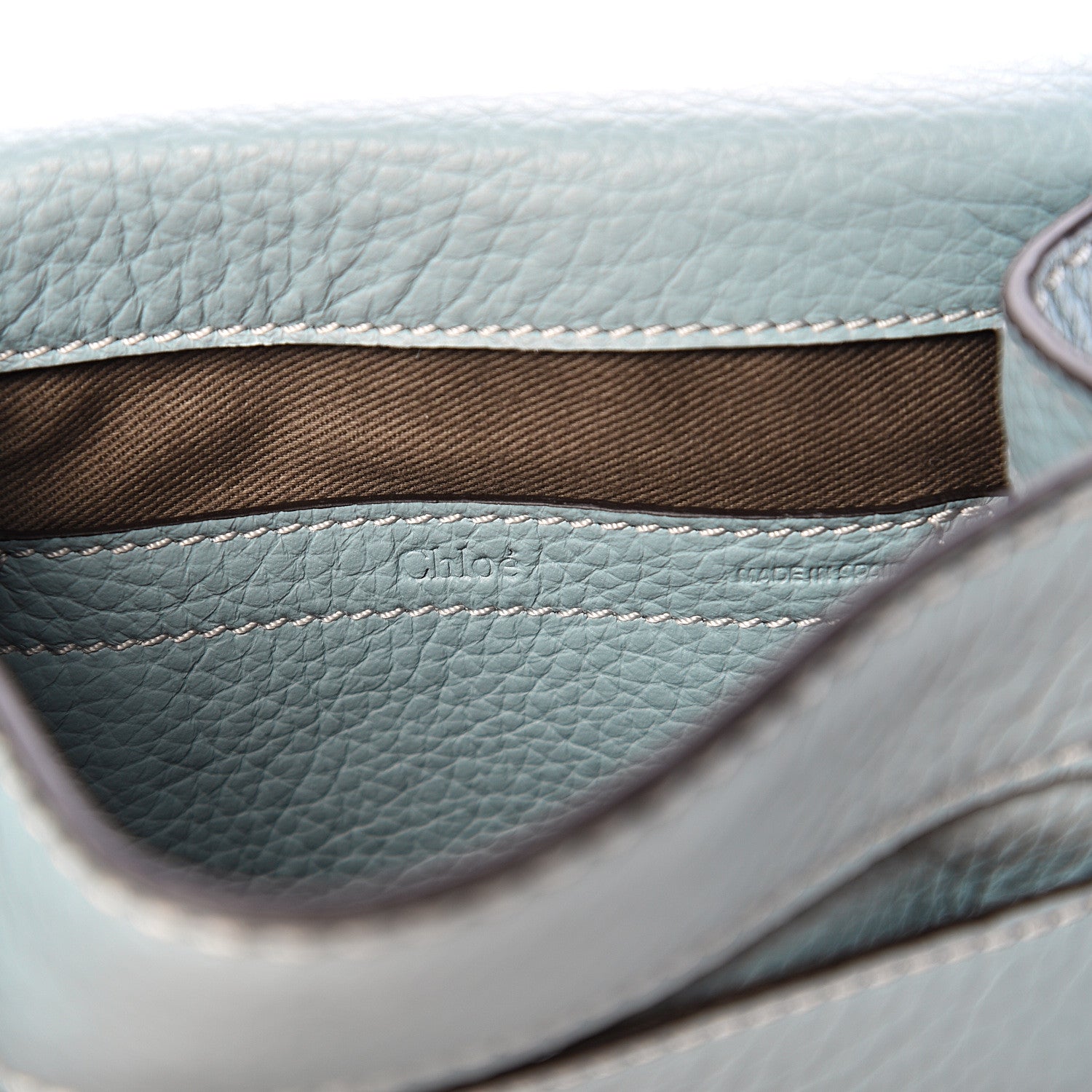 Chloe Calfskin Mini Marcie Round Crossbody Bag Faded Blue 5 of 9