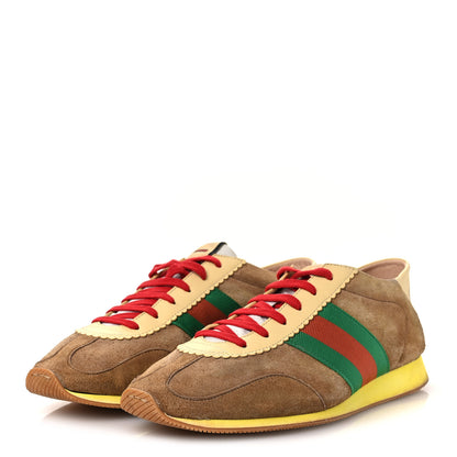 Gucci Suede Web Mens Rocket Sneakers 9 Nocciola Burro 4 of 16