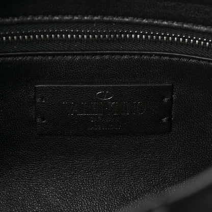 Valentino Garavani Nappa Monochrome Medium Roman Stud Shoulder Bag Black 6 of 8