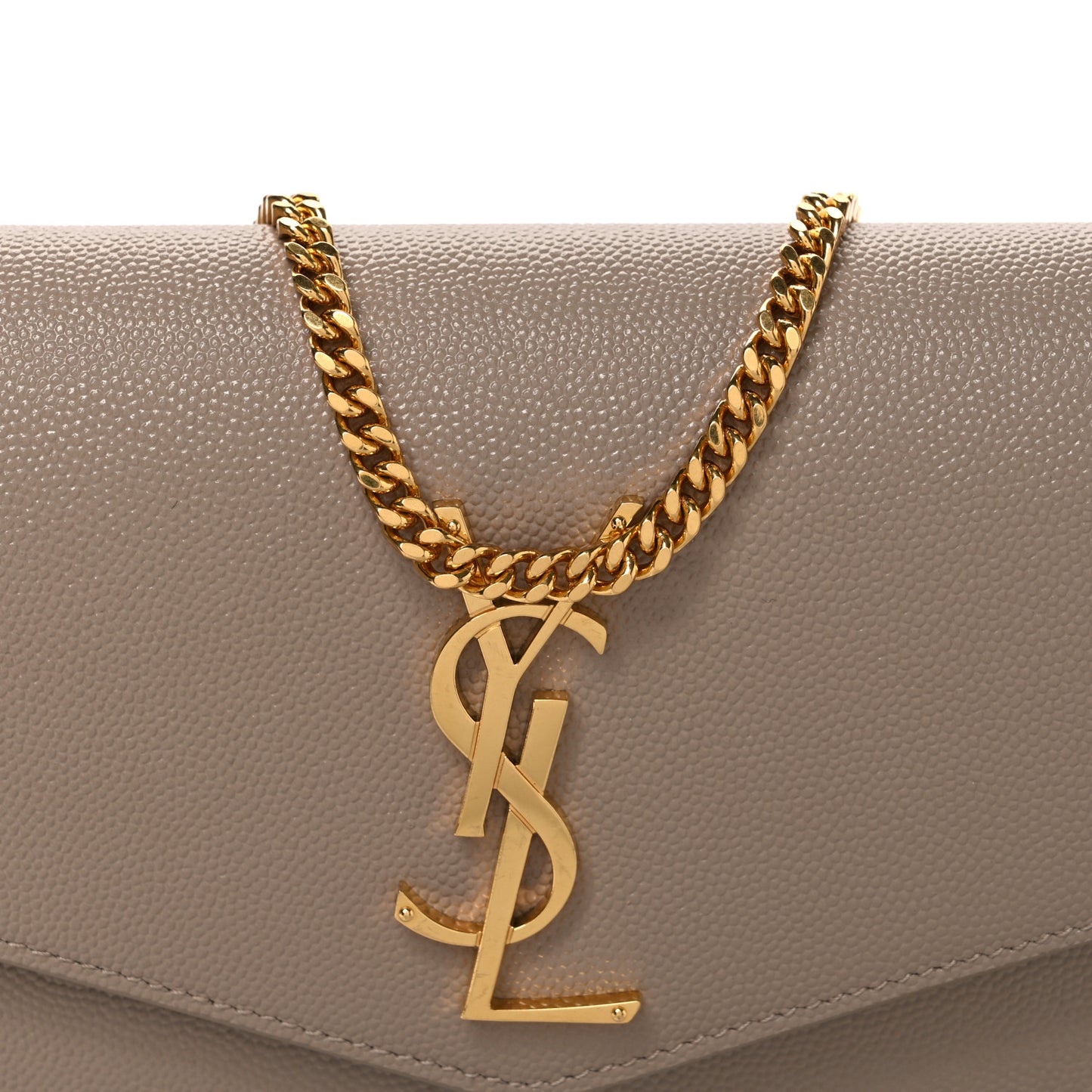 Grain De Poudre Monogram Uptown Chain Wallet Dark Beige