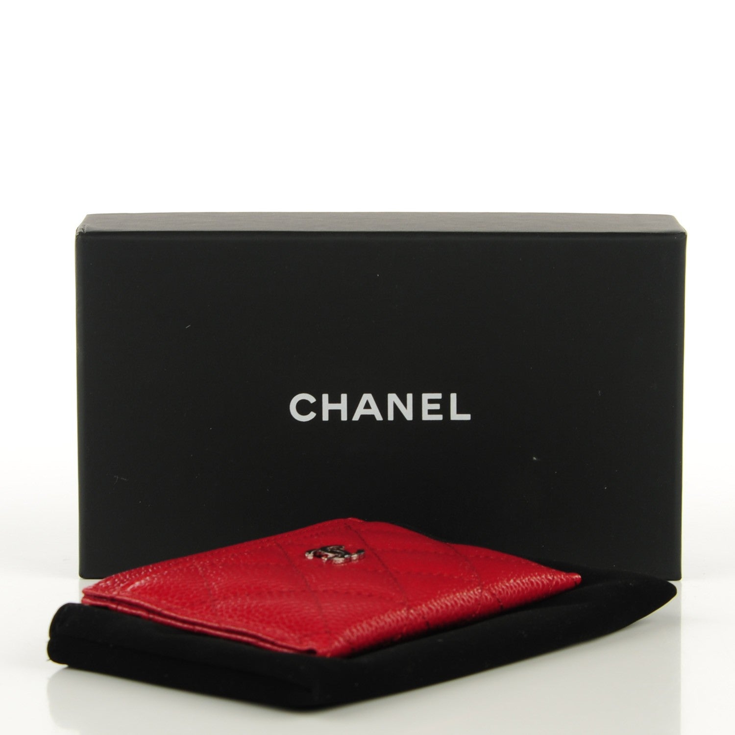Chanel Caviar Quilted Card Holder Red 4 of 8