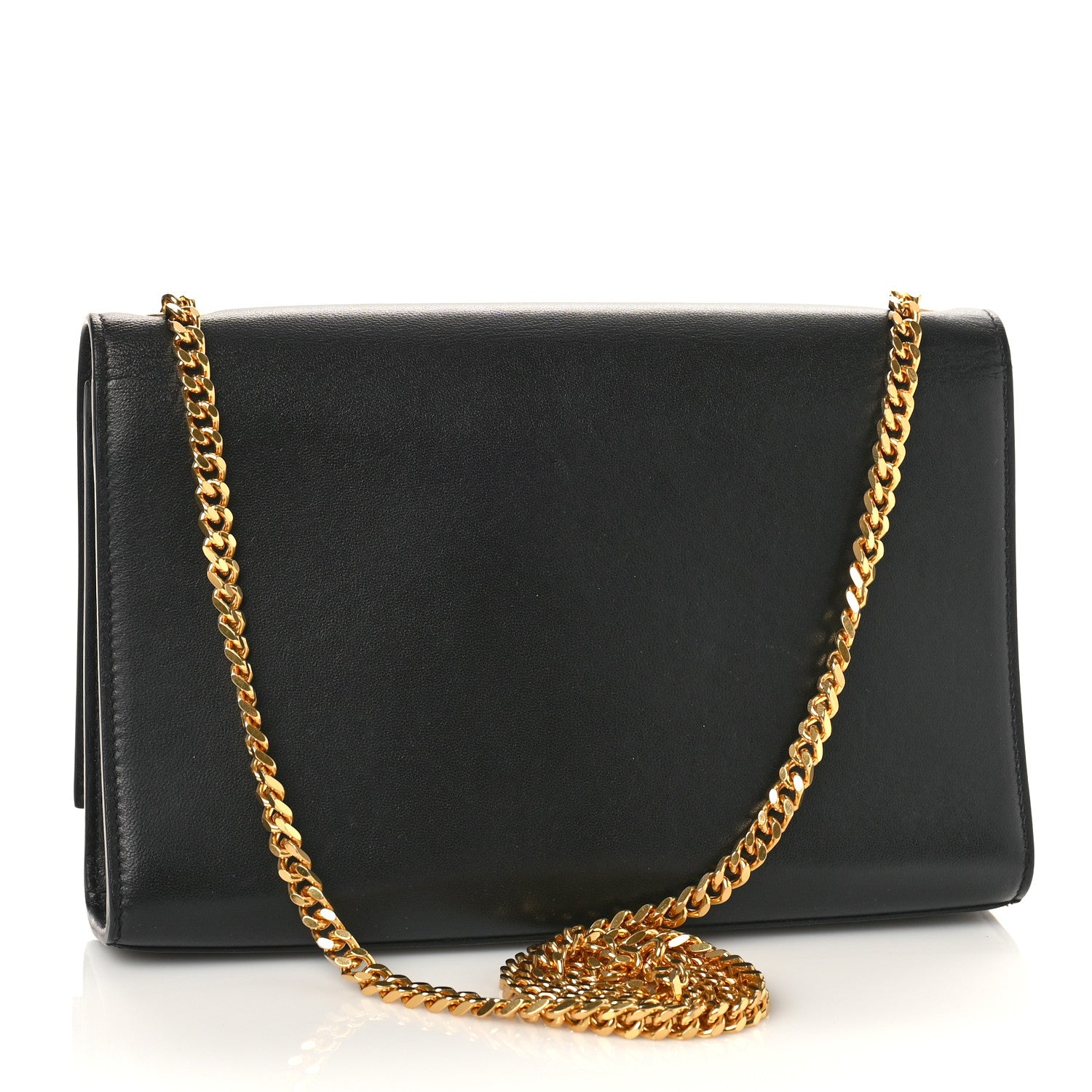 Saint Laurent Calfskin Crystal Medium Monogram Kate Satchel Black 3 of 11