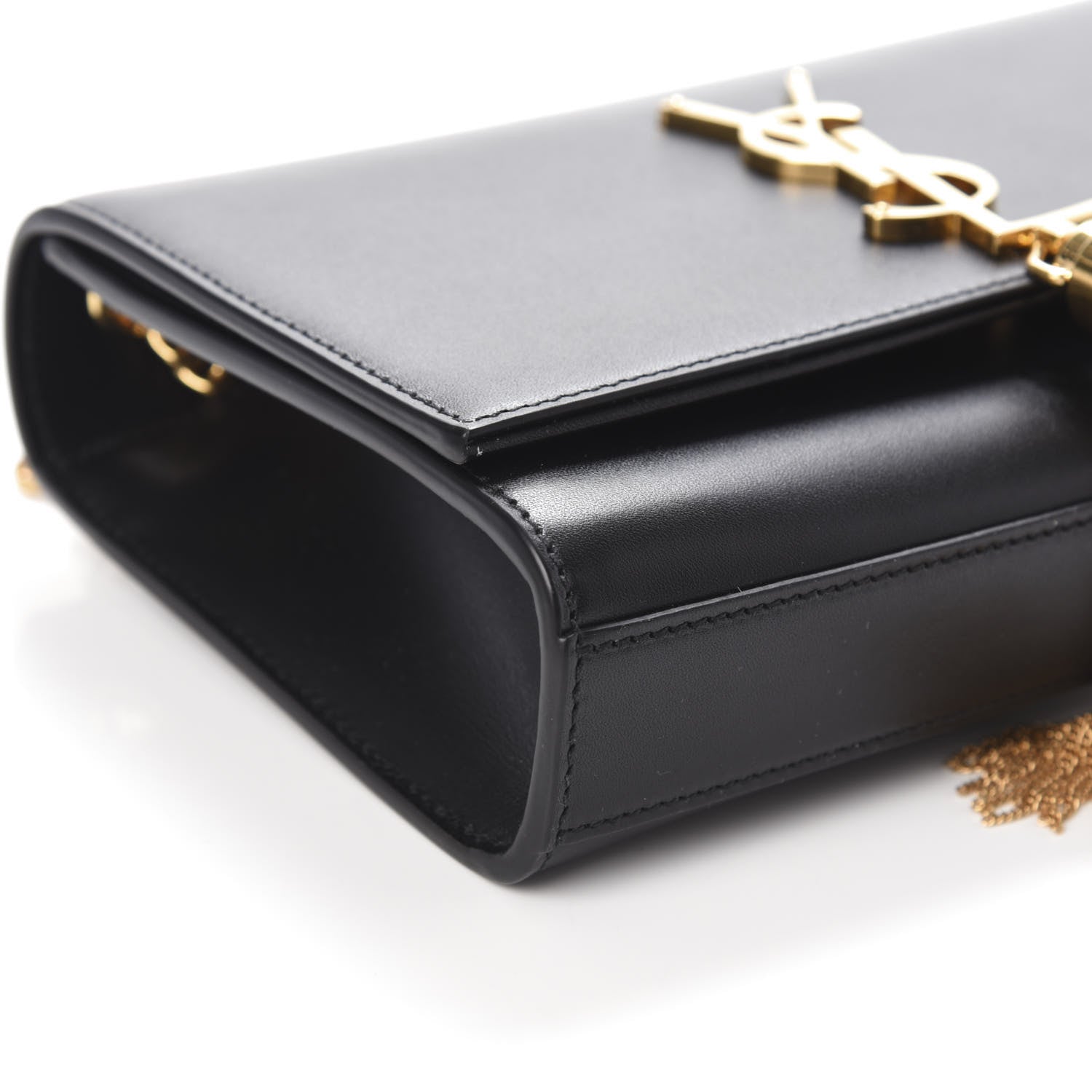 Saint Laurent Calfskin Small Classic Monogram Kate Tassel Satchel Black 7 of 8