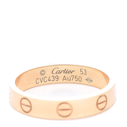 Cartier 18K Yellow Gold 3.5mm LOVE Wedding Band Ring 53 6.25 4 of 4