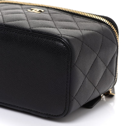 Chanel Caviar Quilted Small Vanity Case With Chain Black 10 of 10