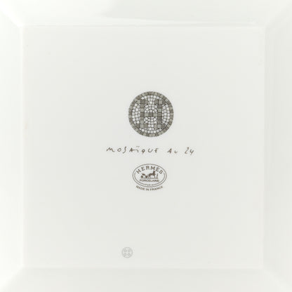 Hermes Porcelain Mosaique Au 24 Platine Square Plate N°2 3 of 4