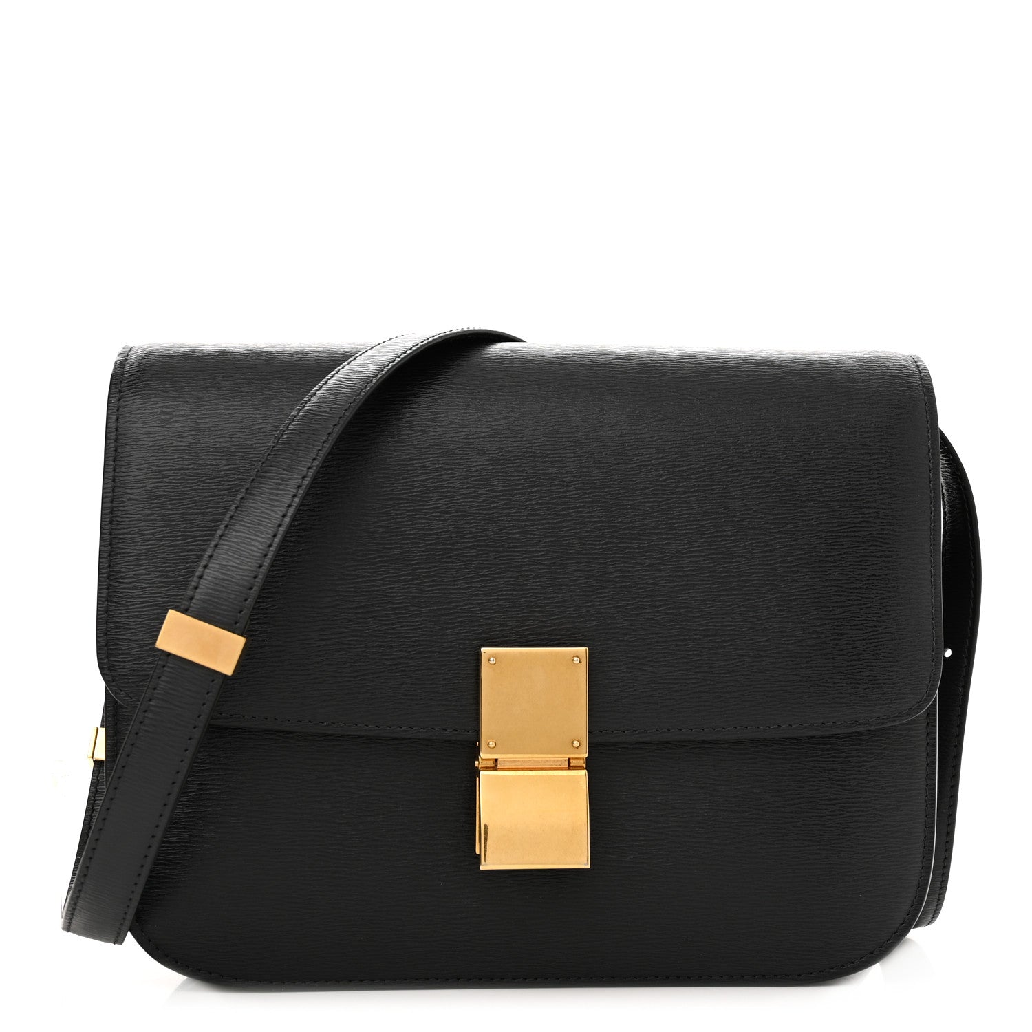 Celine Liege Calfskin Medium Classic Box Flap Bag Black 1 of 11