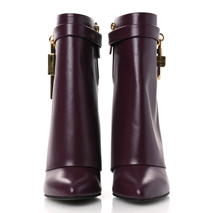 Givenchy Calfskin Shark Lock Ankle Boots 40 Oxblood Red 3 of 12