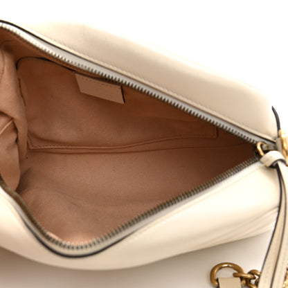 Gucci Calfskin Matelasse Small GG Marmont Chain Shoulder Bag White 5 of 12