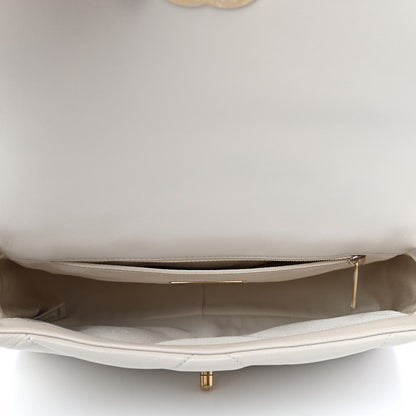 Chanel Lambskin Quilted Medium Chanel 19 Flap Light Beige 5 of 9