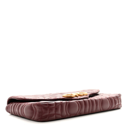 Salvatore Ferragamo SALVATORE FERRAGAMO Calfskin Quilted Gancini Mini Bag Burgundy 4 of 12