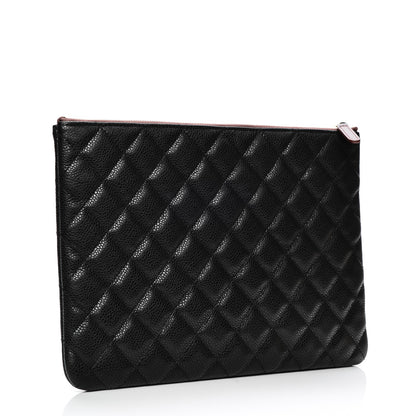 Chanel Caviar Quilted Medium Cosmetic Case Black 3 of 8