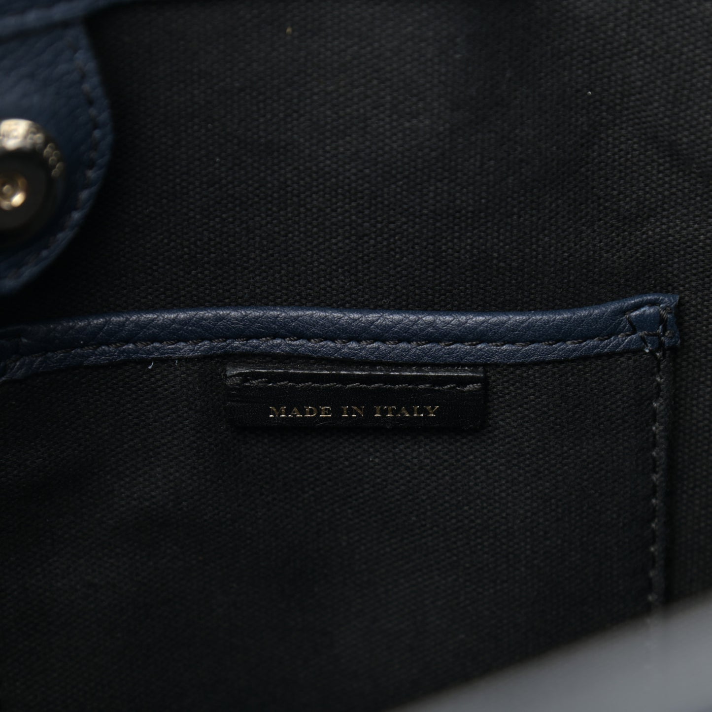 Grainy Calfskin House Check Medium Banner Tote Ink Blue