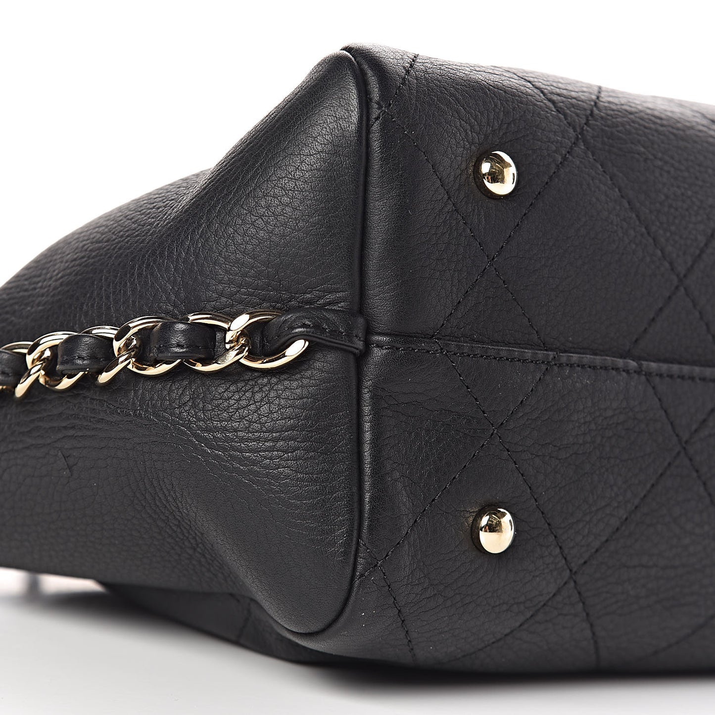 Bullskin Stitched Small Shopping Tote Black