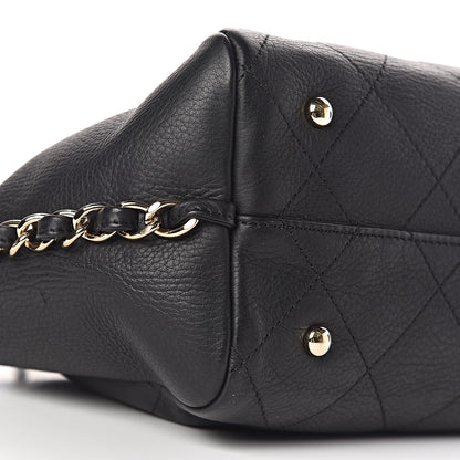 Chanel Bullskin Stitched Small Shopping Tote Black 8 of 11