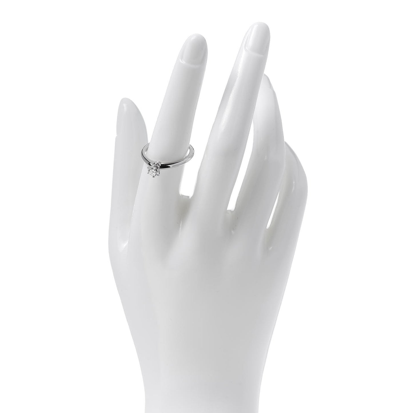 Platinum Diamond .40ct Solitaire Engagement Ring 56 7.5