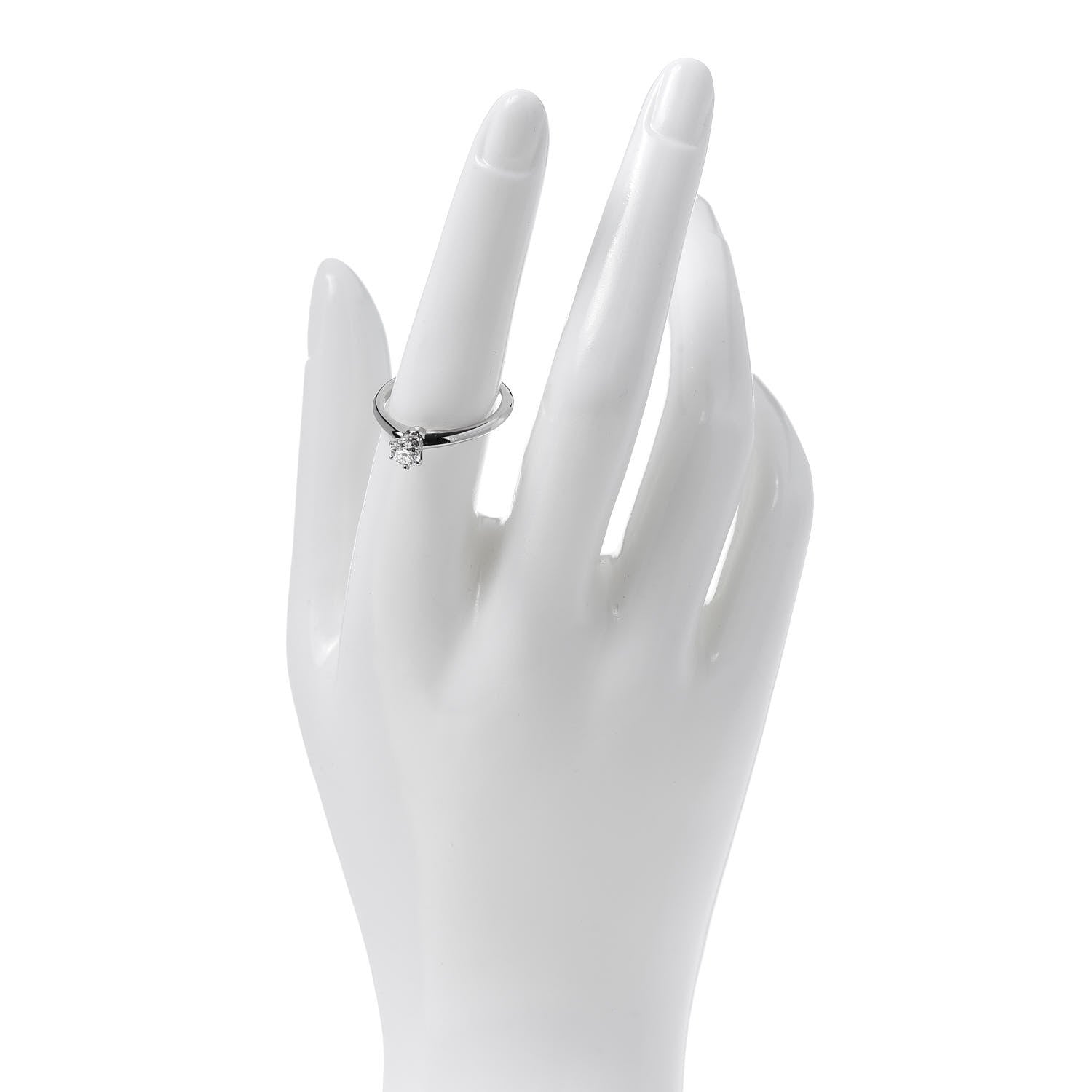 Tiffany Platinum Diamond .40ct Solitaire Engagement Ring 56 7.5 2 of 8