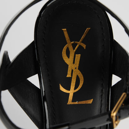 Saint Laurent Patent Tribute 105 Platform Sandals 37.5 Black 8 of 8