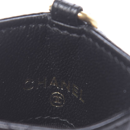 Chanel Goatskin Quilted 19 Card Holder On Chain Black 6 of 8