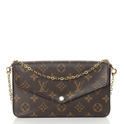 Louis Vuitton Monogram Pochette Felicie Chain Wallet Fuchsia 3 of 18