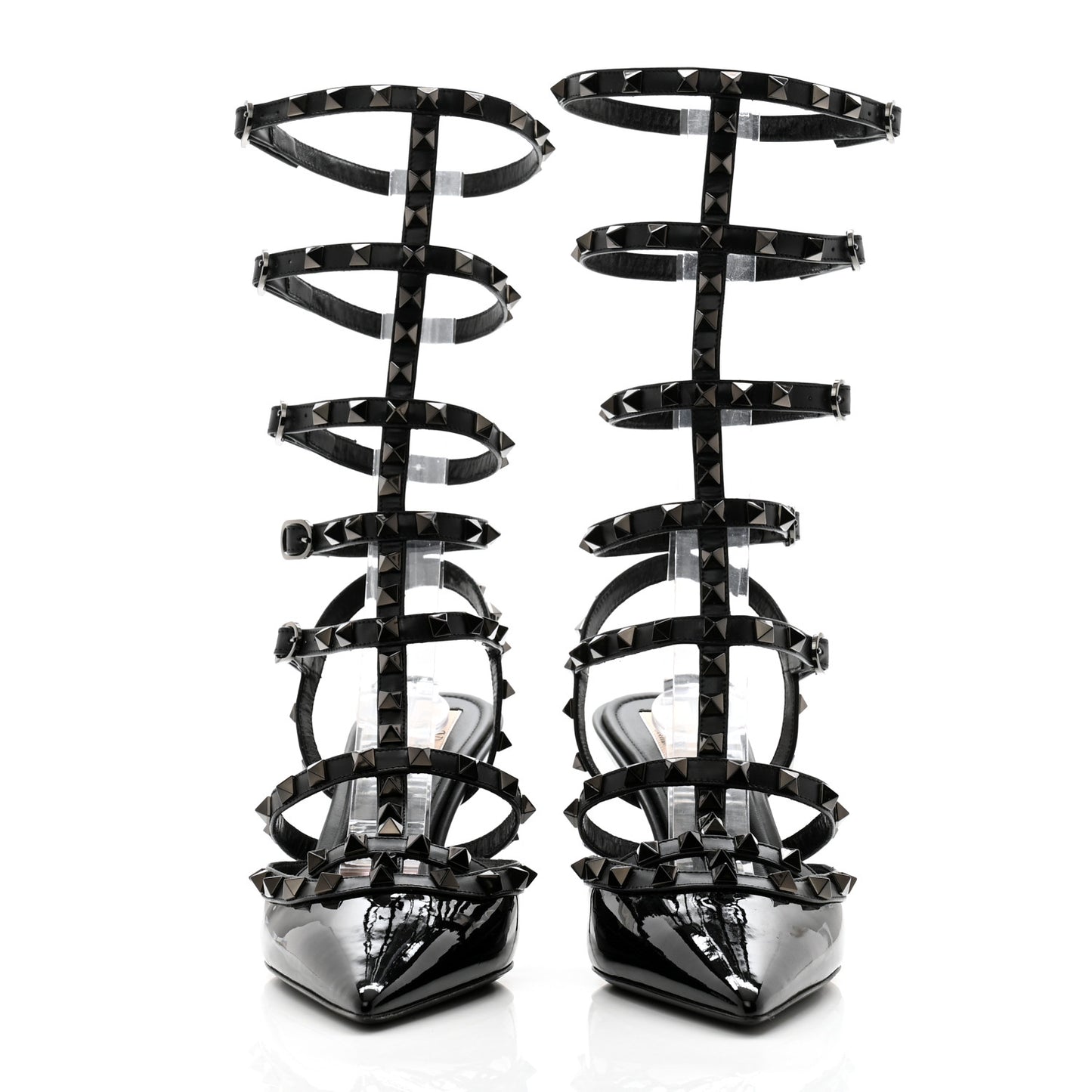 Patent Monochrome Rockstud 70mm Pumps 40.5 Black