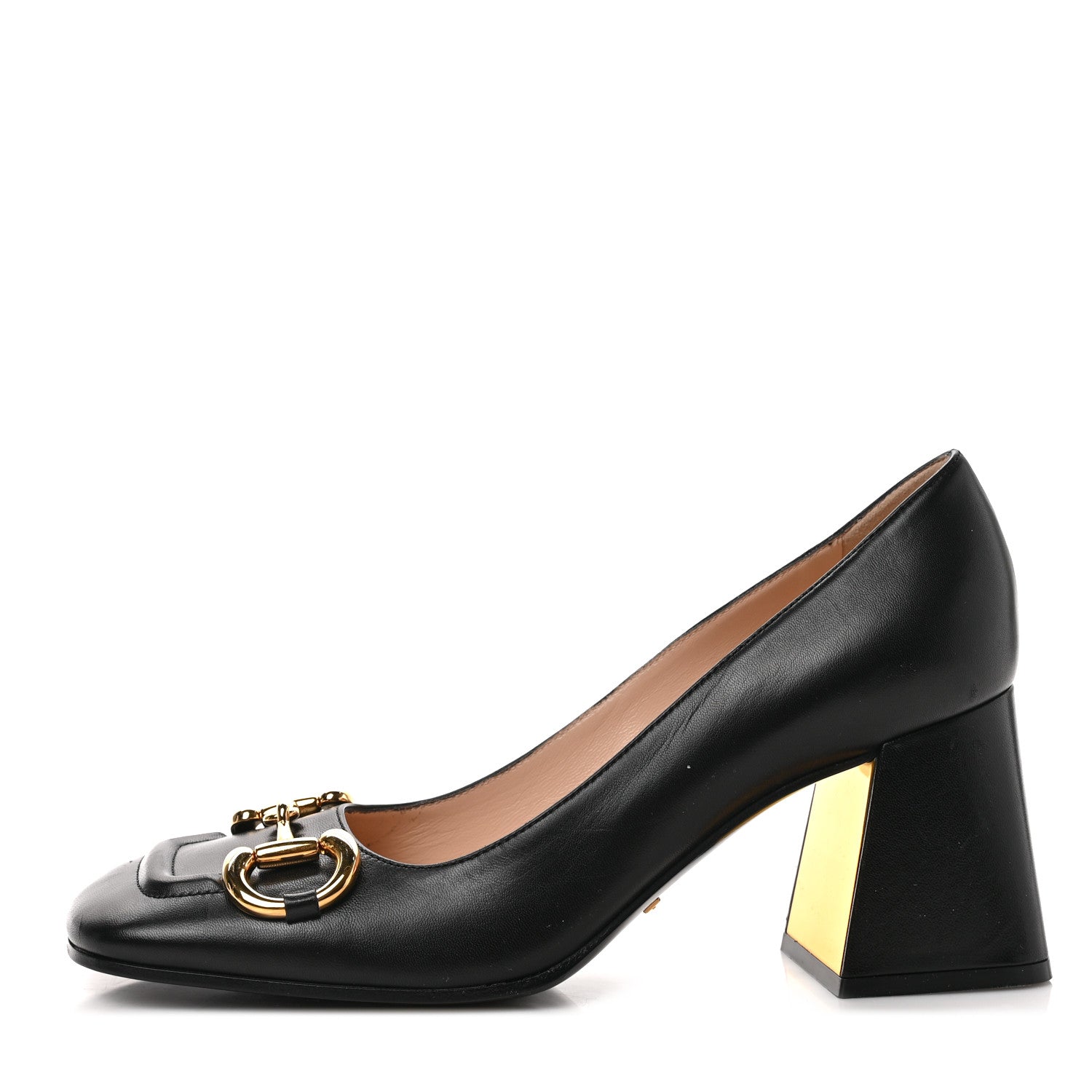 Gucci Malaga Kid Horsebit 75mm Pumps 38 Black 1 of 8