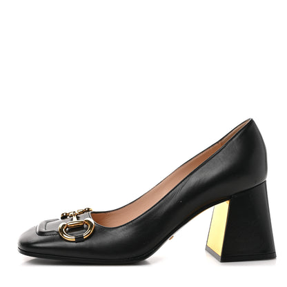 Gucci Malaga Kid Horsebit 75mm Pumps 38 Black 1 of 8