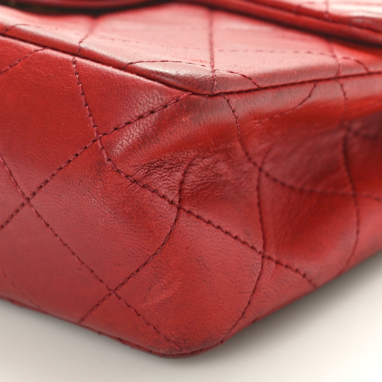 Chanel Lambskin Quilted Mini Square Flap Red 10 of 12