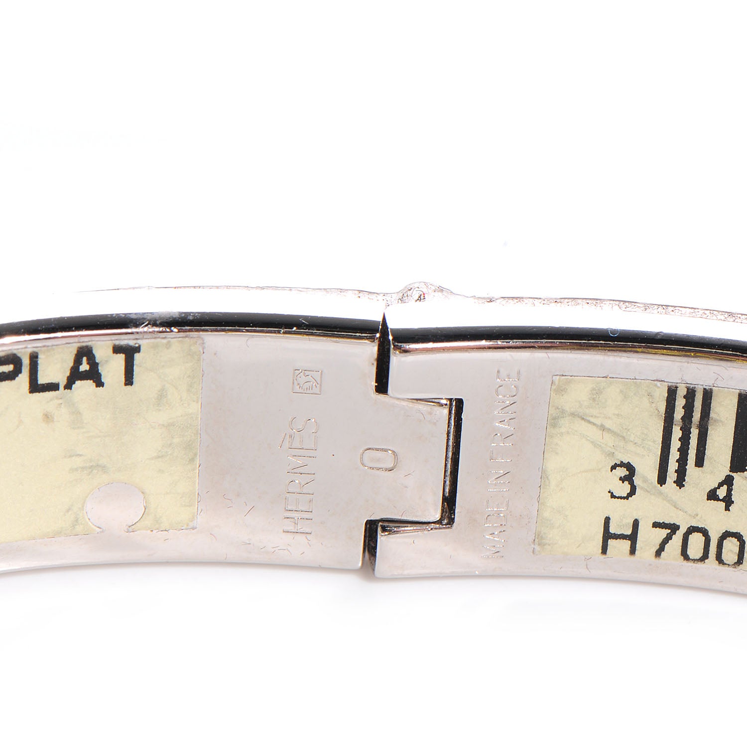 Hermes Silver and Palladium Clic Clac H Bracelet PM Prune 4 of 5