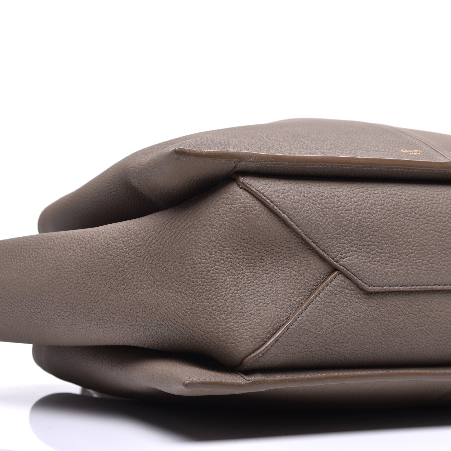 Celine Baby Grained Calfskin Medium Tri-Fold Bag Taupe 8 of 9