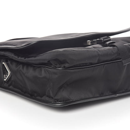 Prada Tessuto Nylon Saffiano Messenger Satchel Black 7 of 8